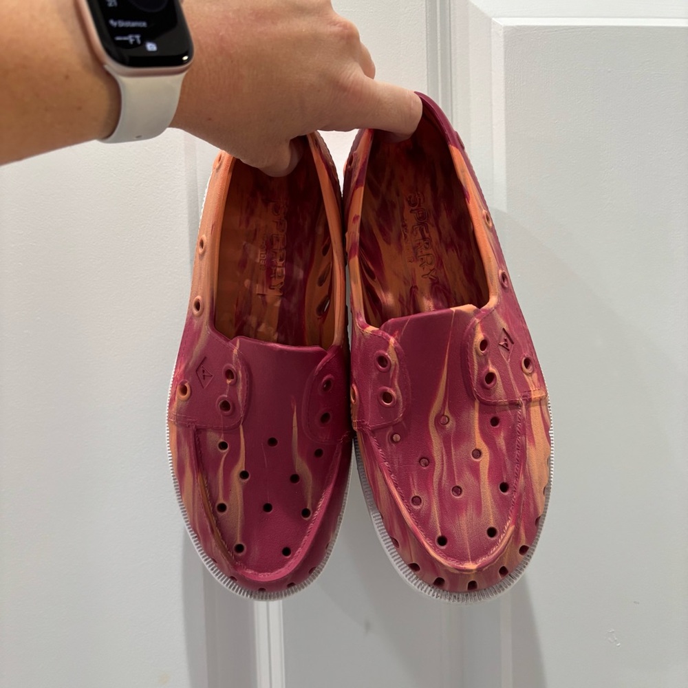 Sperry Pink/ Orange Slip-On Shoes